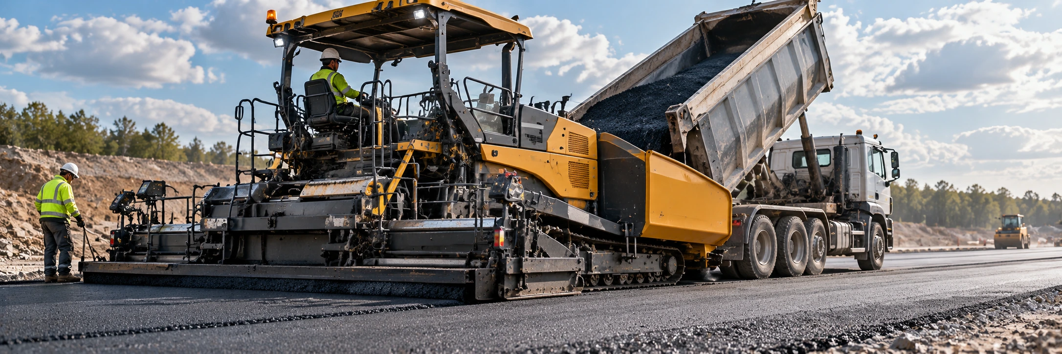 Used asphalt paver inspection showing screed feeder conveyors augers hopper undercarriage and grade controls